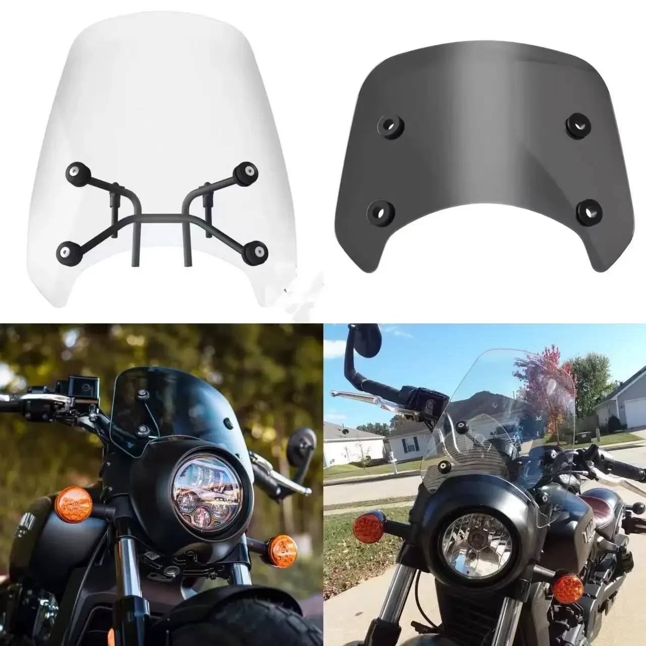 

For Indian Scout Bobber 18-24 Windshields Wind Screen Mounting Hardware Deflector Spoiler Air Deflector Motorcycle Accessories