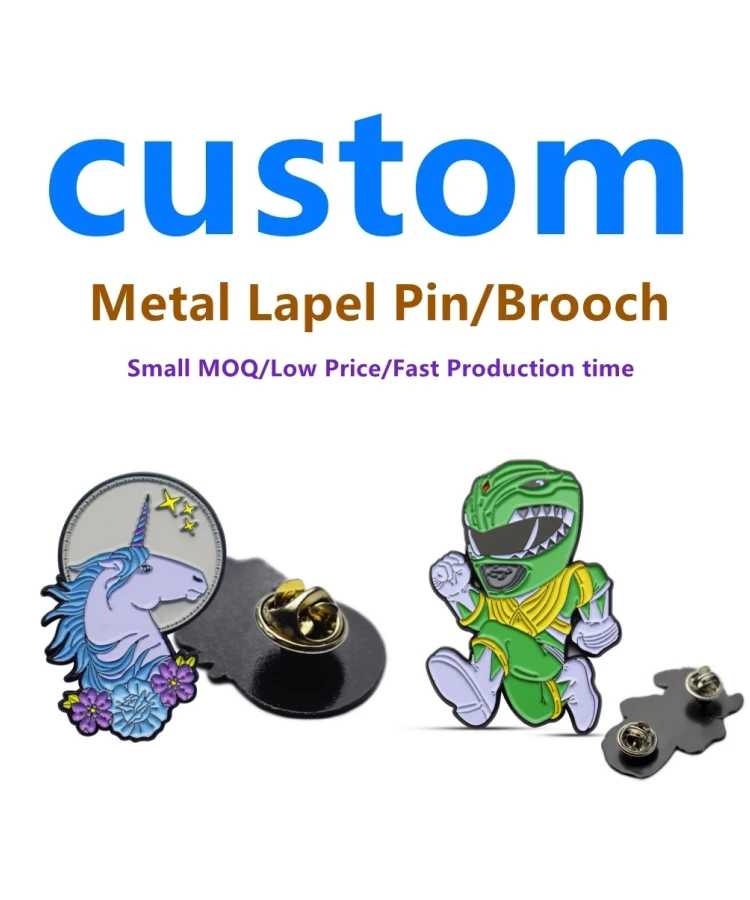 Design Pins Custom Enamel Pin Soft Enamel Pin Cartoon With Glitter Metal Badge Logo Maker UV Print Cute Anime Hard Enamel Lapel