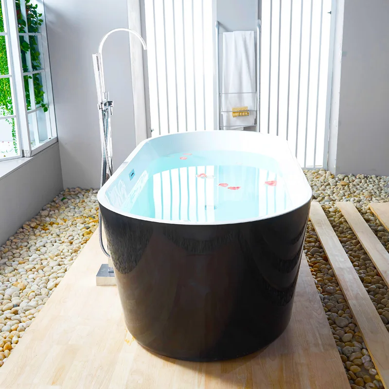 for Hotel Freestanding Acrylic Bath tub Solid Surface Outdoor Bathtubs Soaking Baths