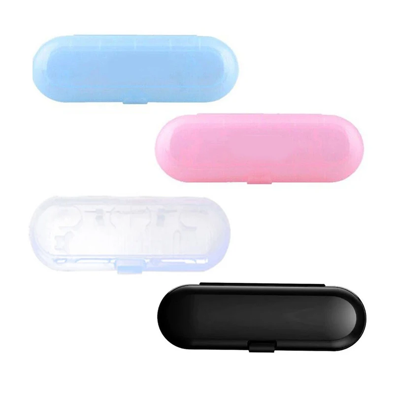 Tooth Brush Travel Box for Oral B Electric Toothbrush Case Portable Plastic Storage Box Case White Black Pink Blue 4 Color