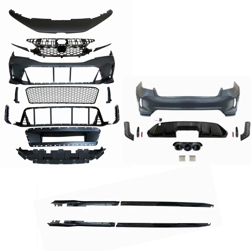 

For Auto Exterior Part Type-R For Civic 11th 2021 2022 2023 Upgrade Type R Style Body Kit Front Rear Bumper Assembly Grille