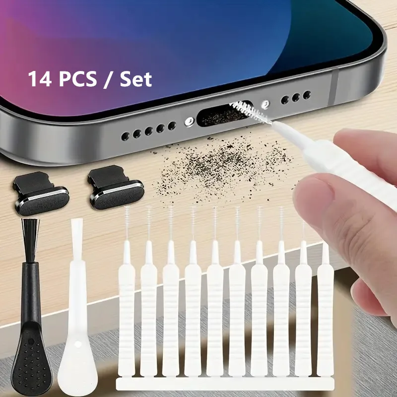 13pcs Phone Cleaner Kit Speaker Cleaning Tools Dust Removal Set Mobile Phone Cleaning Kit Port Cleaner Tools Supplies Universal