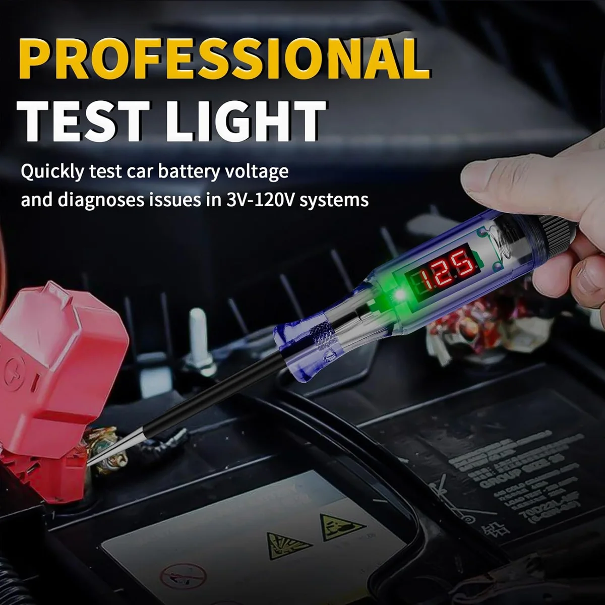 6 فولت-24 فولت/5 فولت-90 فولت جهاز فحص الدائرة الكهربائية للسيارات شاشة ديجيتال أداة تشخيص الدائرة أداة تشخيص السيارات قلم اختبار الجهد