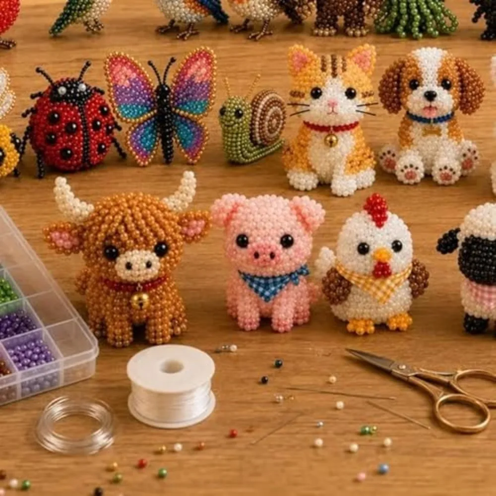 New Creative 3D Bead Kit Character Series Mother Mary Swan Beading Set Happy Family Bead Weaving Kit DIY Activity