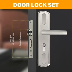 Entry Door Handle with Lock and Key for Screen Door Patio Door Easy to Install