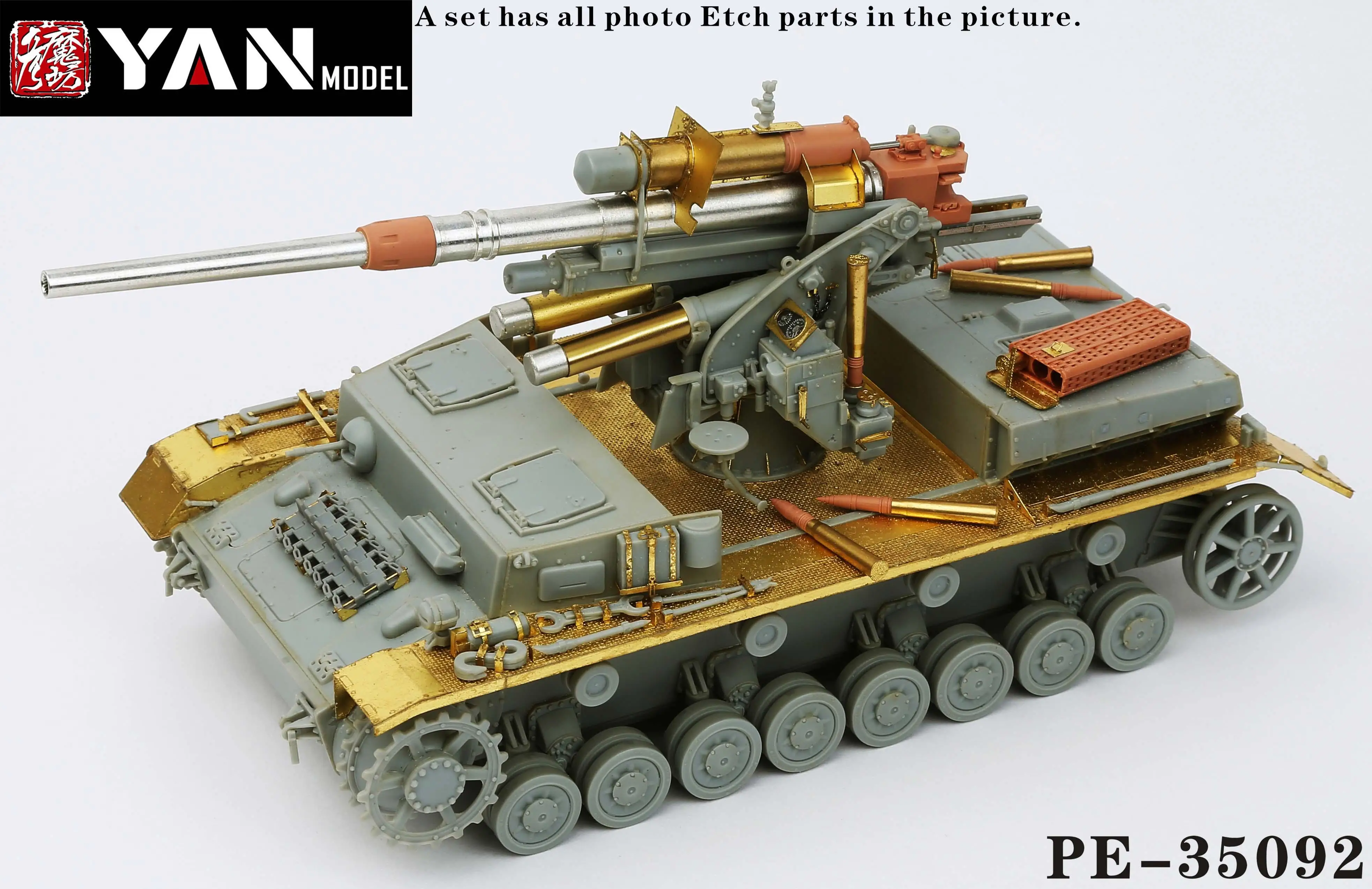 

Yan Model PE-35092 1/35 88mm FLAK 36 auf PZ.Kpfe.IV Ausf.H for Dragon 6829
