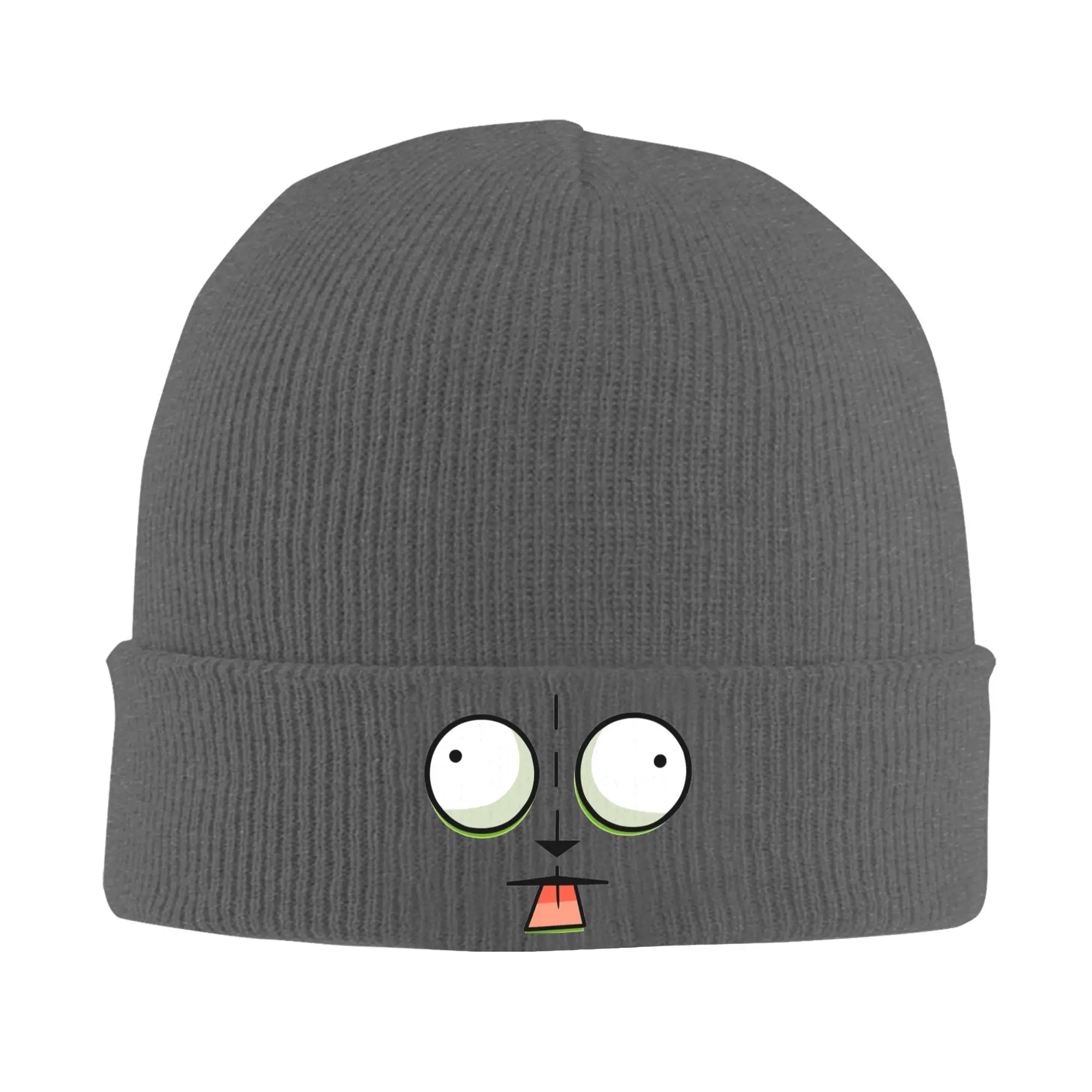 Gir Face   Invader Zim Cartoon Hat Autumn Winter Skullies Beanies Warm  Caps Men Women Acrylic Bonnet