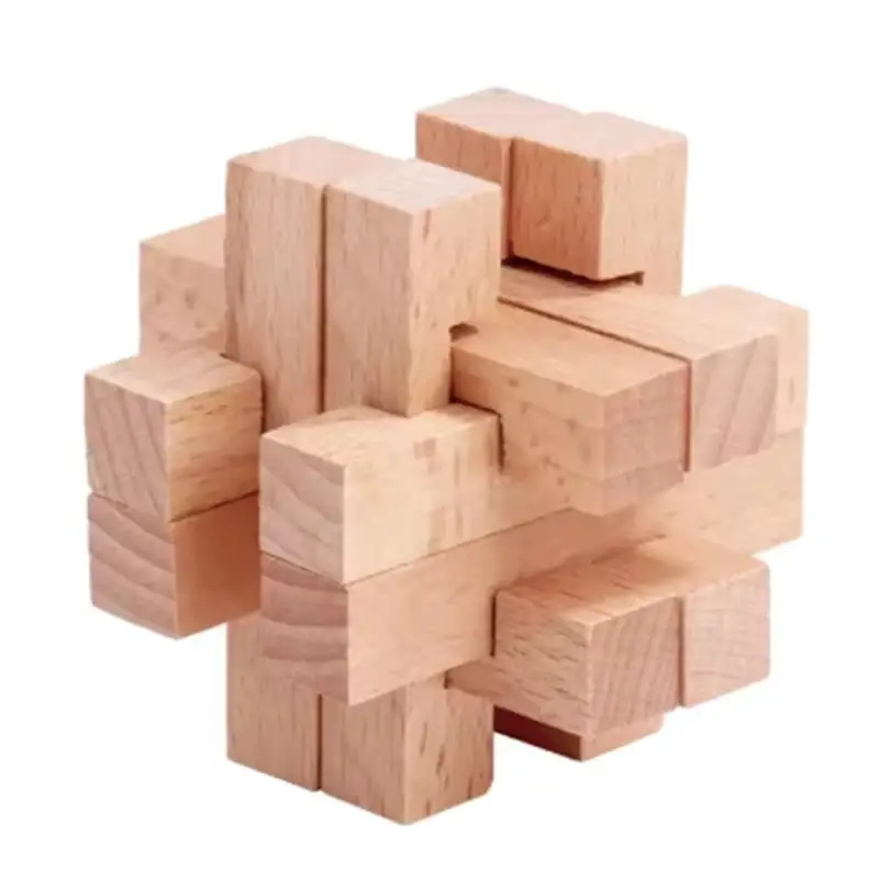 Casse-tête en bois pour adultes et enfants, Luban Lock IQ Challenge Puzzles, logique et problèmes de résolution, jouets éducatifs
