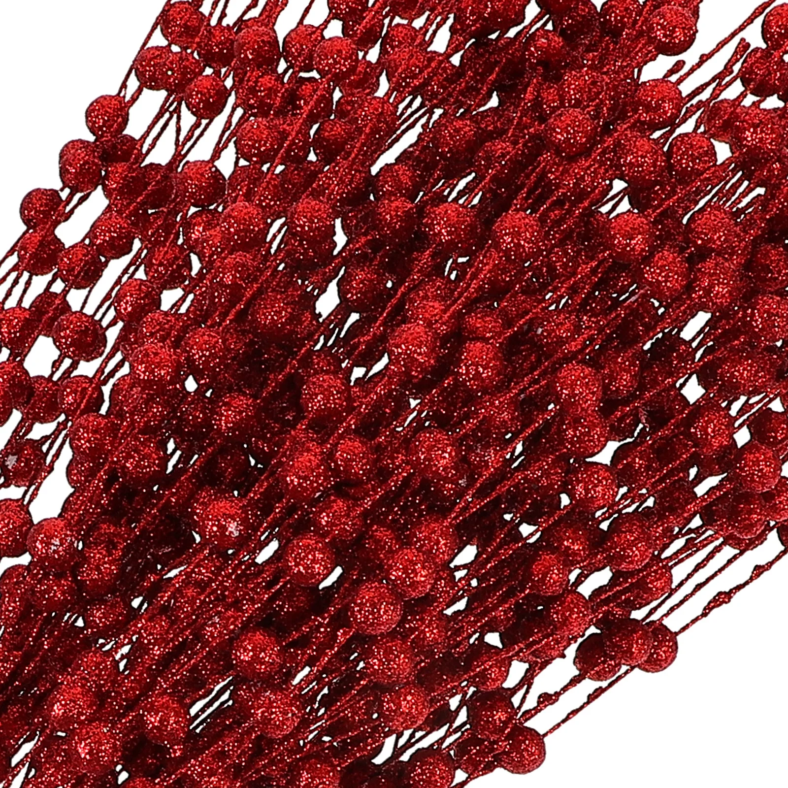 

10Pcs Artificial Berry Stems Christmas Picks Glittering Simulation Berries for Wreaths Garland Tree Decor Holiday Centerpiece