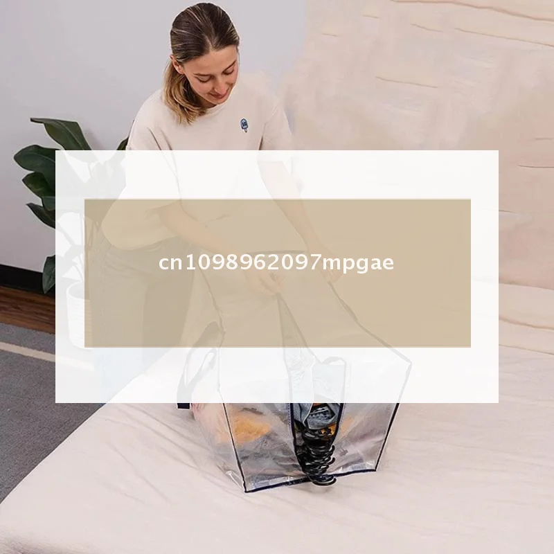 Large PP Woven Tote Transparent Moving Storage Bags with Zipper Waterproof Garment Bag for Clothes & Bedding |〔2025E〕