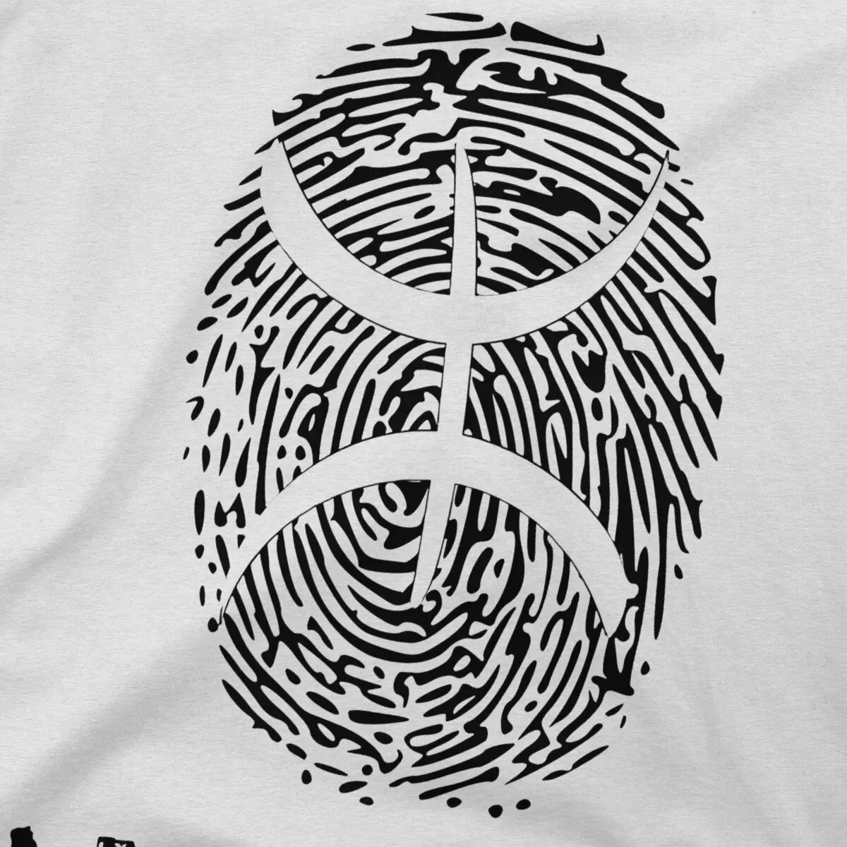 Hipster Fingerprint T-Shirts for Men Crew Neck Pure Cotton T Shirts Flag of Amazigh Short Sleeve Tee Shirt Gift Idea Clothes