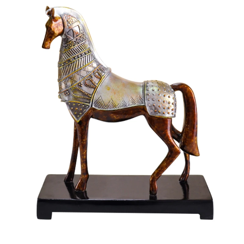 

Horse Decoration Office Desktop Crafts Soft Decoration Hallway Win Instant Success Study Ornament