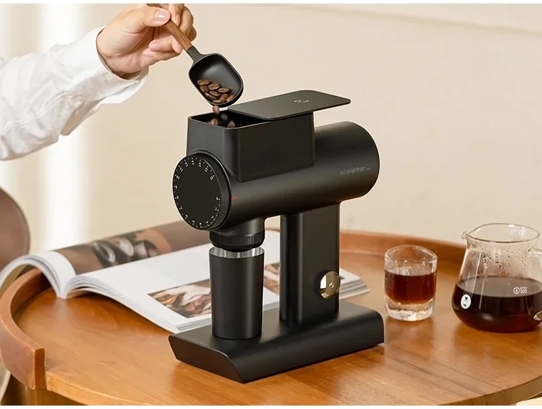 Электрическая кофемолка Taimo 064S, итальянская автоматическая кофемолка для приготовления кофейных зерен ручной работы для домашнего использования