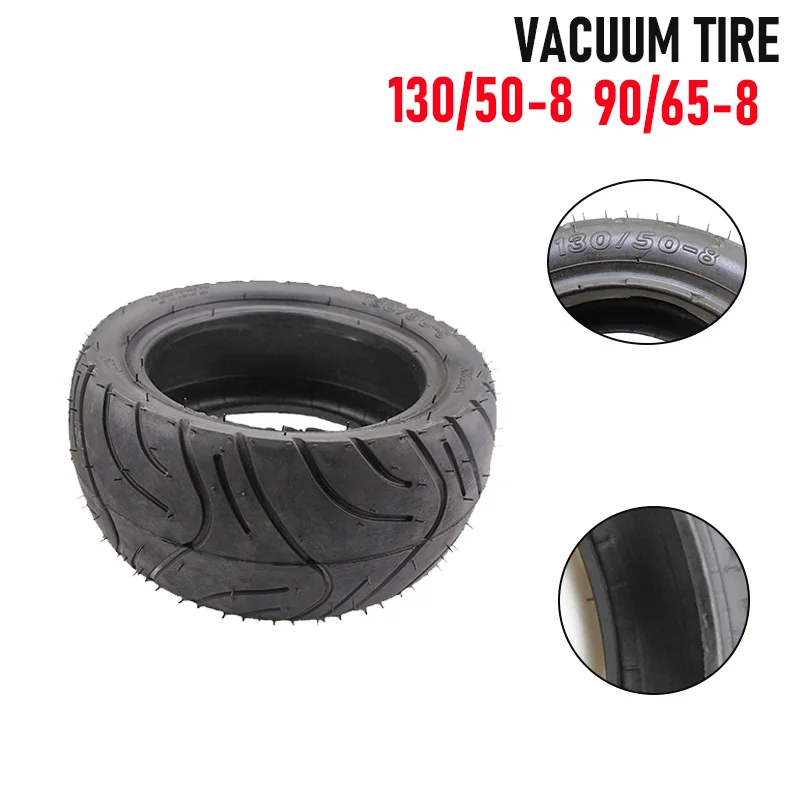 

Передние шины 90/65-8, задние шины 130/50-8, бескамерные шины, вакуумные шины для электросамокатов, мотоциклетные шины.