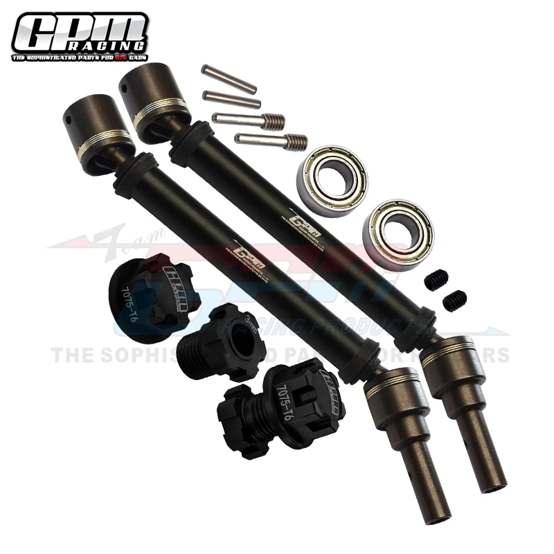 GPM Front/Rear CVD Drive Shaft+Hex Adapter+Wheel Lock For TRAXXAS W/Windemaxx