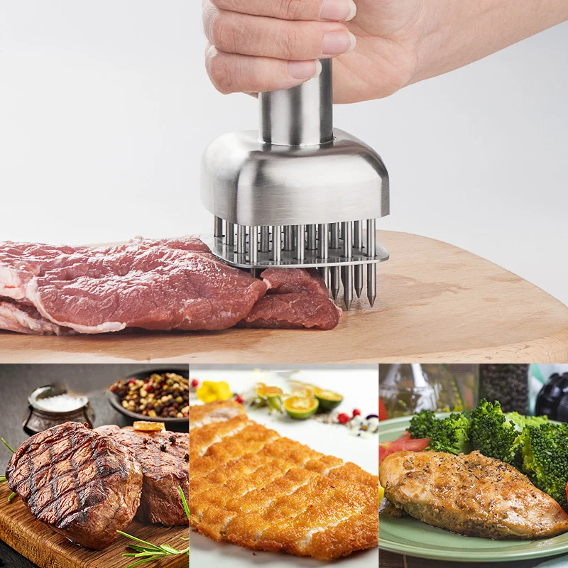 Meat Tenderizer Meat Crusher Stainless Steel Loose Meat Needle Professional Meat Grinder Stainless Steel Machine Needle Portable