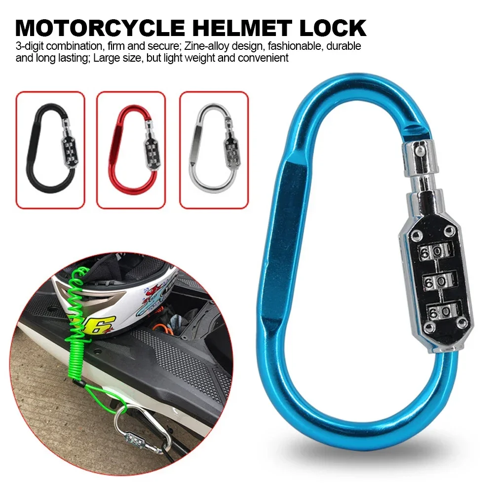 Motorcycle Helmet Luggage Padlock Keychain Zinc Security 3 digit Firm Travel Suitcase Luggage Security Password Lock Keyring