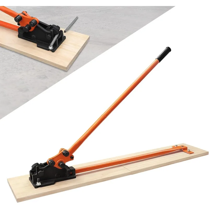 home.Manual Rebar Cutter and Bender with Wooden Board, Bending and Cutting Rebar up to 5/8 Inch(with Wooden Board)