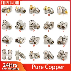 1Pc UHF to SMA Adapter SO239 UHF Male Female to N BNC PL259 F Q9 Flange Moto Test Head Straight Copper RF Coaxial Connector