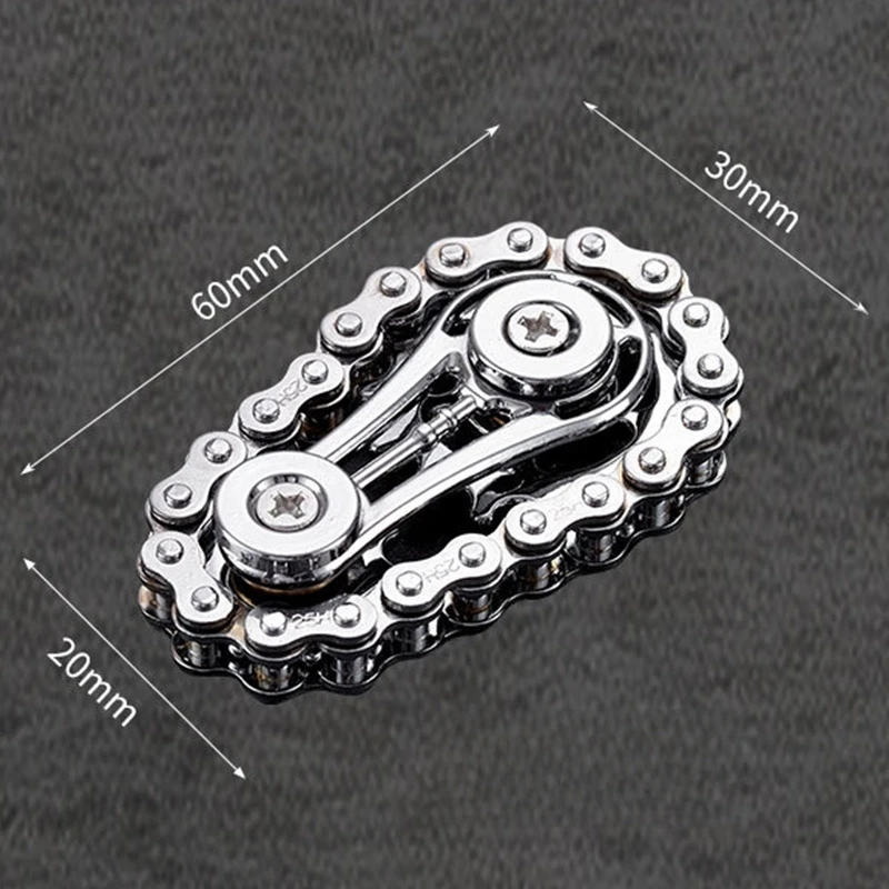 Fingertip Gyro Mecânica Metal Sprocket Volante para Crianças e Adultos, Brinquedos de Descompressão, Anti-Stress Spinning Top Giroscópio