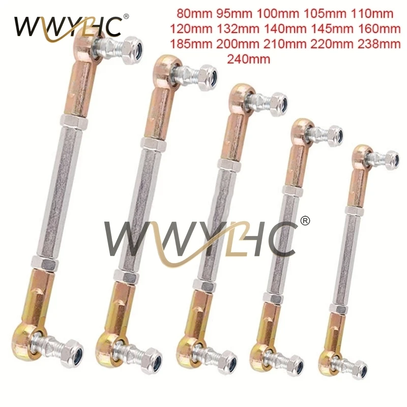 Steering Tie Rod kit Ball Joint 80mm 95 100 105 110mm 120 132 140 145 160 185 200 210 220 238 240mm M8 Ball Joiner Bolt Tie Rod
