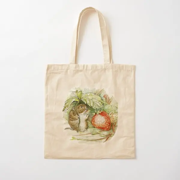 Beatrix Potter Timmy Willie Mouse Cott Canvas Bag Fabric Women Unisex Fashion Ladies Reusable Travel Printed Designer Tote