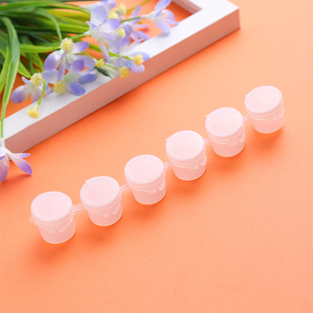 10 قطعة أواني أكواب الطلاء الفارغة حاويات الطلاء البلاستيكية الشفافة للرسم بنفسك مشاريع فنية يدوية أواني أكواب بلاستيكية فارغة #1