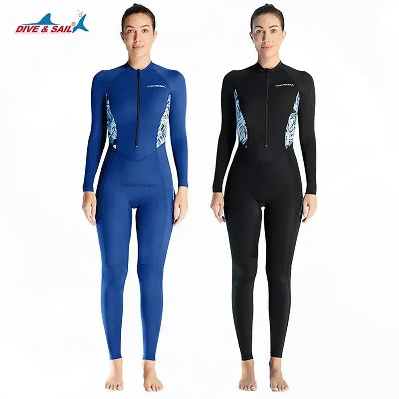 

Women Wetsuit Long Sleeve Quick Dry Wet Suit for Surfing Water Sports Diving Skin UV Protection Swimwear Front Zipper Surf Swim