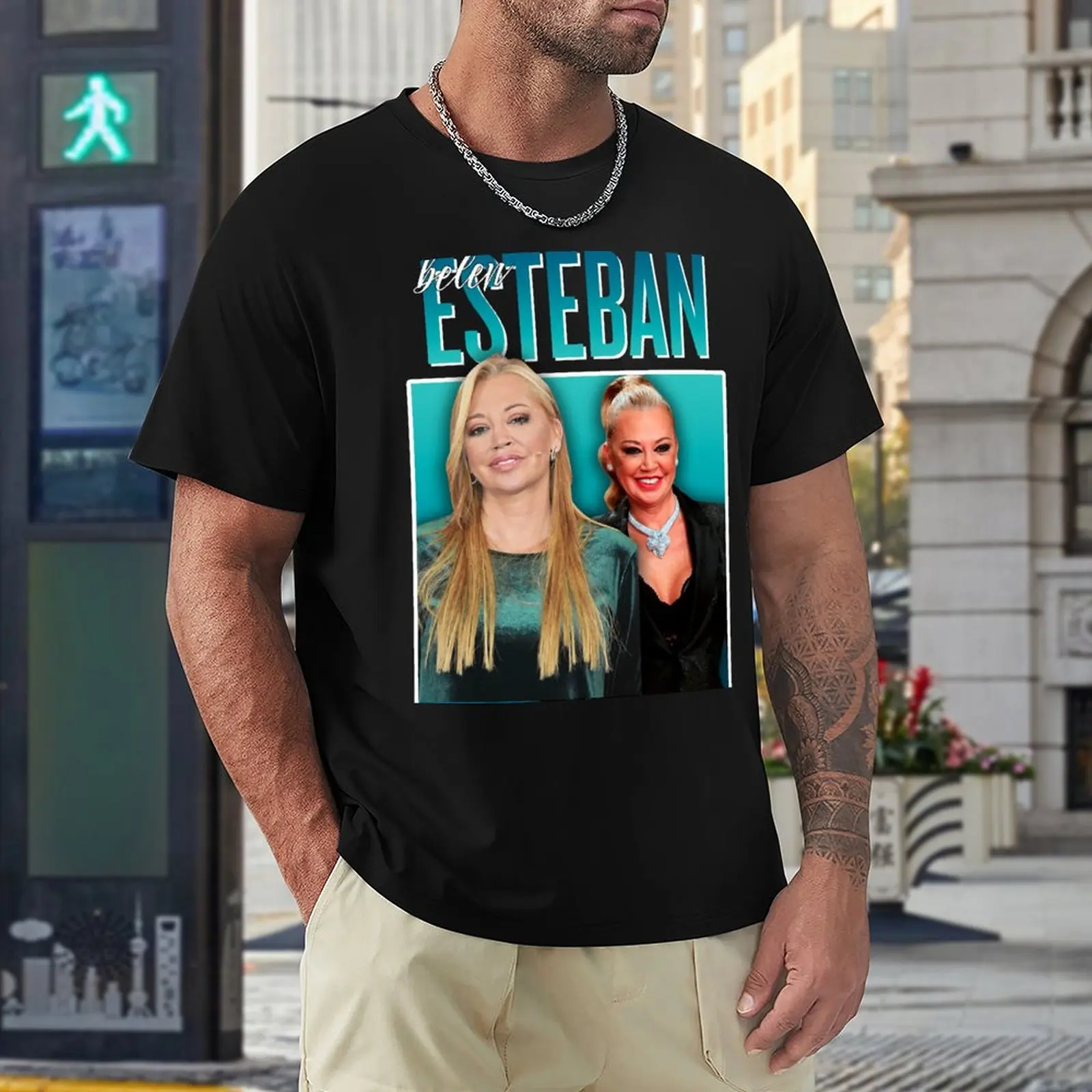 BELEN ESTEBAN t-shirt felpe t-shirt maglietta ad asciugatura rapida t-shirt in cotone da uomo