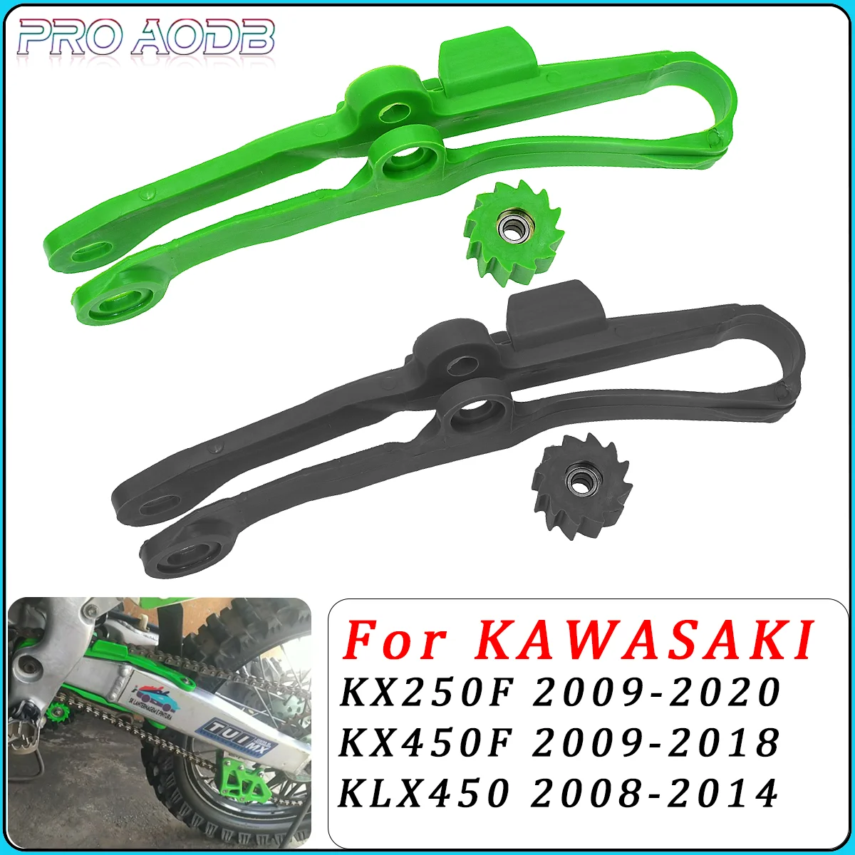 Motorcycle Chain Slider Guide Swingarm Roller For KAWASAKI KX250F KX450F KLX450 KX250F KX450F KLX450 KX 250F 450F 2009-2020