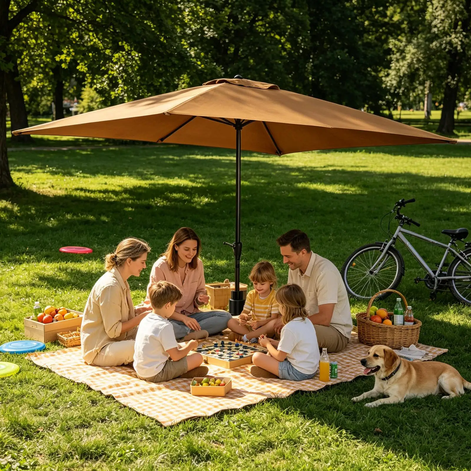 Umbrella Replacement Canopy 200x300cm UV-Resistant Waterproof Cover Patio Umbrella Fabric Replacement for Outdoor Deck Market