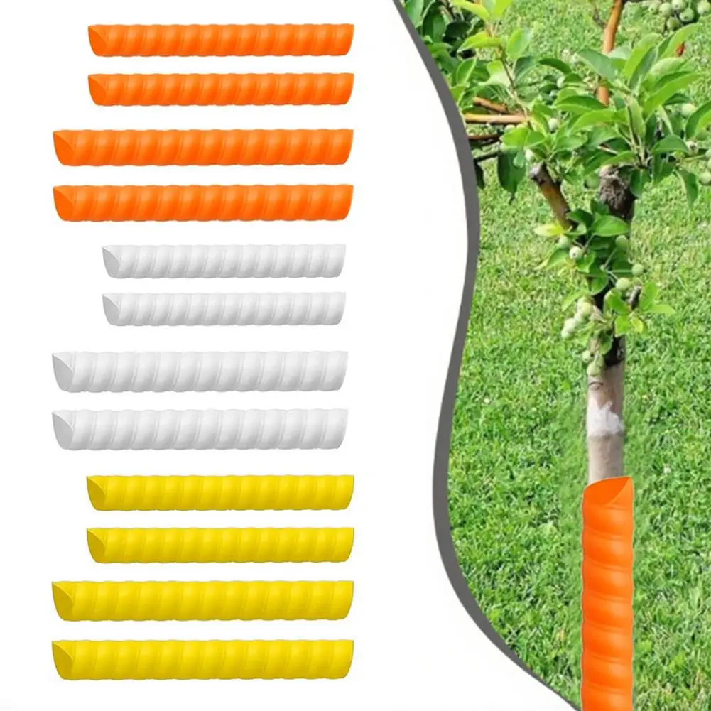 4PCS Tree Trunk Protector Safeguard Saplings From Animals&Damage Plastic Tree Bark Protector Spiral Tree Guard Gardening Tool