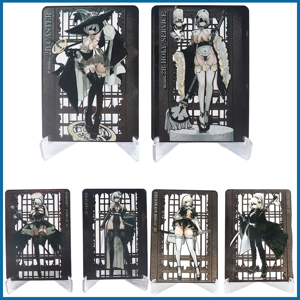 

Anime Goddess Story Boy Play Toys Collectible Card Christmas Birthday Gifts DIY ACG Yorha 2 Type B Ackerman Metal Sexy Wife Card