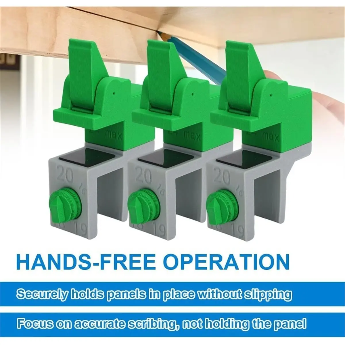 Adjustable Scribing Clamp Jig Woodworking Panel Scriber Tool Cabinet Filler Board Positioning Clip Installation