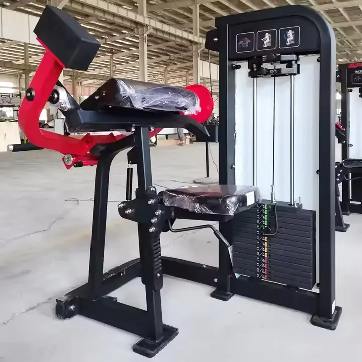 Commercial Pin Loaded Selection Gym Equipment Sport Strength Training Seated Dual Function Triceps Machine Biceps Curl Machine