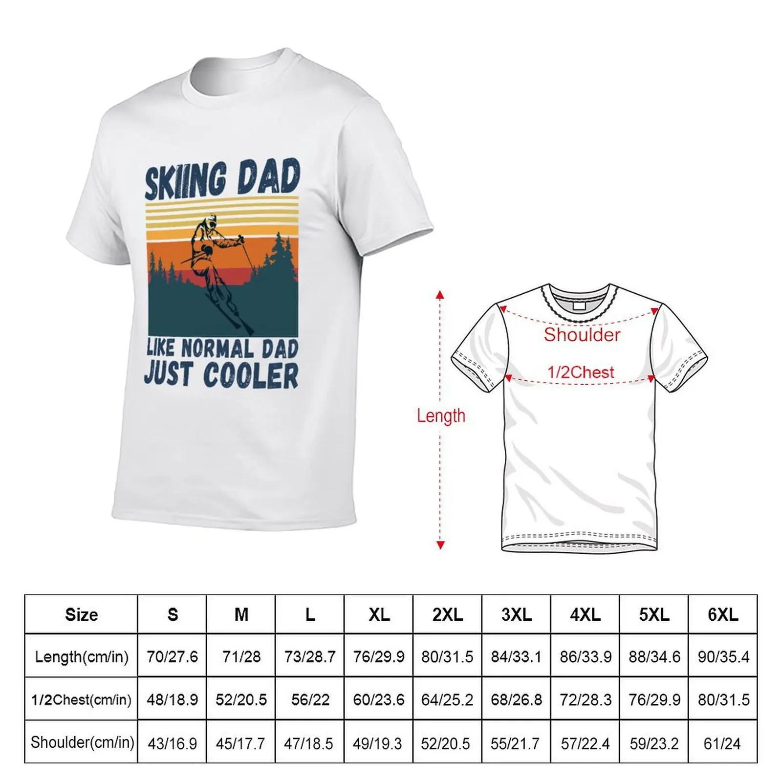 Skiing Dad Like A Normal Dad Just Cooler Funny Skiing Dad definition T-Shirt essential t shirt funny gifts mens clothing