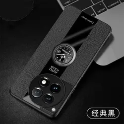 Case For Oneplus 12 Ace 3 12R Luxury Leather Car Magnetic Mount Back Cover For One Plus Ace3 12 Racing Style Shockproof Bumper