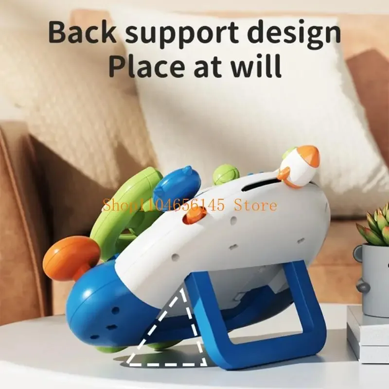 Volante in ABS giocattolo interattivo di simulazione del conducente del bambino 5asd con suoni di luci per l'apprendimento e il gioco di ruolo in età prescolare