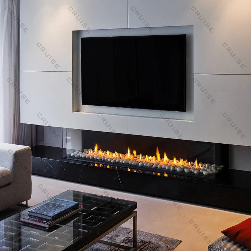 CRUISE Efficient Combustion 3-Sided TV    Fireplace Built-in Electric for Natural   /Liquefied    Fuel Sizes
