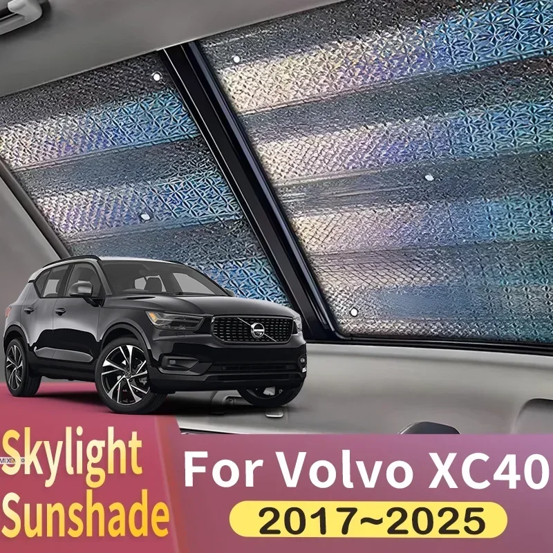 

Sunroof Sunshade Suitable For Volvo XC40 2017~2025 2018 2019 2020 2021 Car Panoramic Roof 2X Heat Shield Window Sunshade Anti-UV