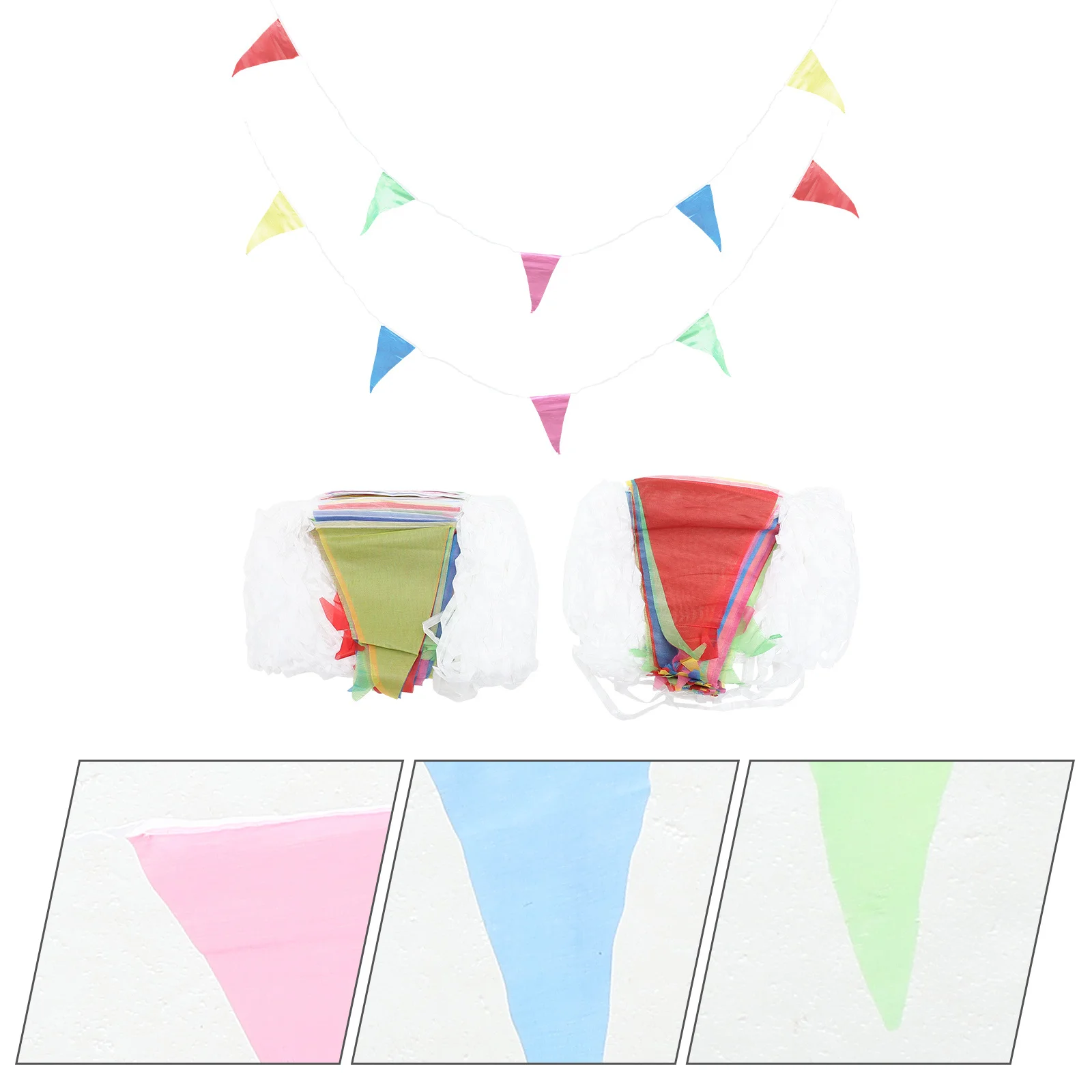 

Multi-Color Celebration Bunting Banner Hanging Party Birthday Wedding Festival Decorative Banner Flags Birthday Bunting