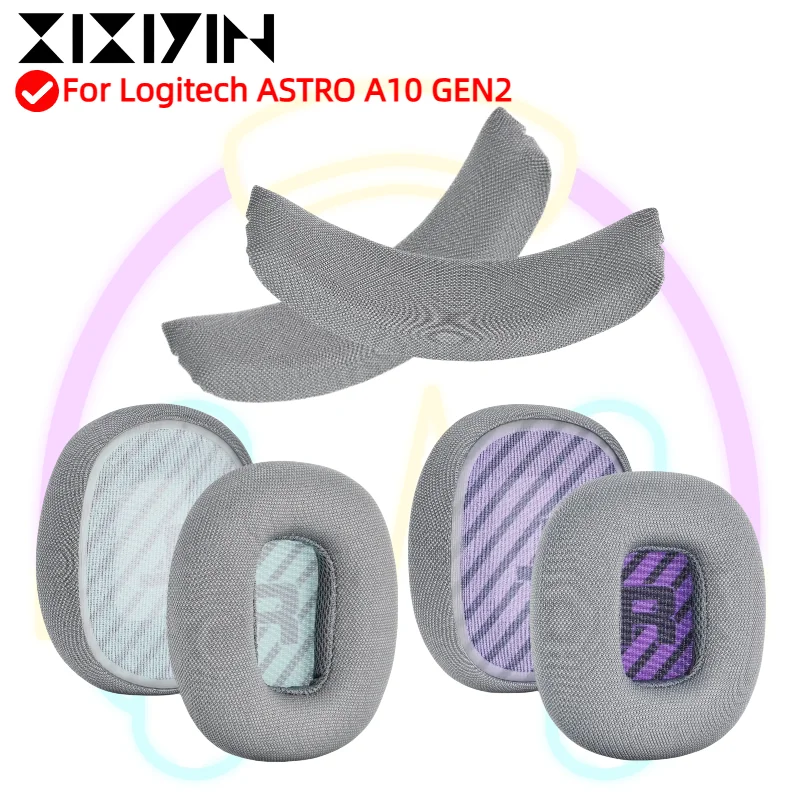 

XIXIYIN Replacement Foam Protein Leather Ear Pads /Head beam cushion For Logitech ASTRO A10 GEN2 Headset Repairing Parts