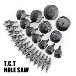 1Pc 12-100mm TCT Hole Saw Tungsten Carbide Tip Core Drill Bit Cutter Tools Drilling crown for Metal Stainless Steel Alloy