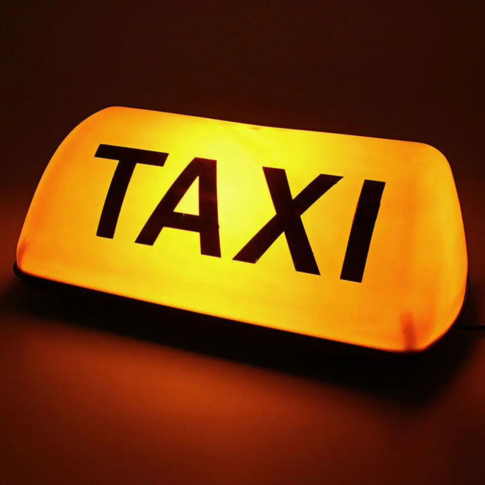 

Hot Yellow Base Universal COB Taxi Sign Cab Roof Top Topper 12V Car Sign Lamp