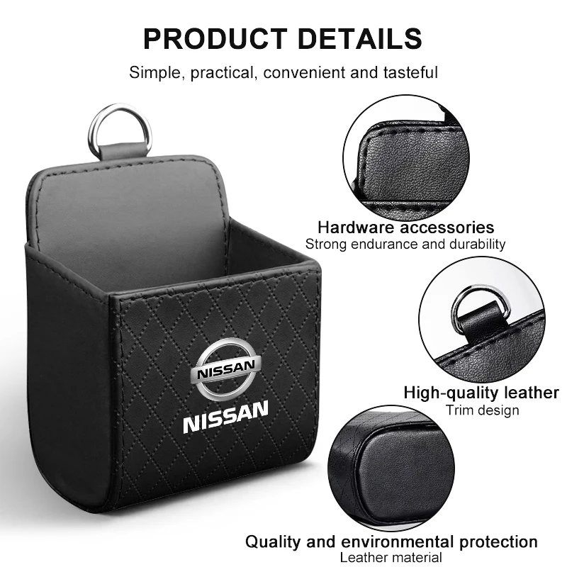 Car Air Outlet Multifunctional Storage Box Car Storage Hanging Bag for Nissan X-trail Qashqai Note Juke Sentra Patrol Navara Mic