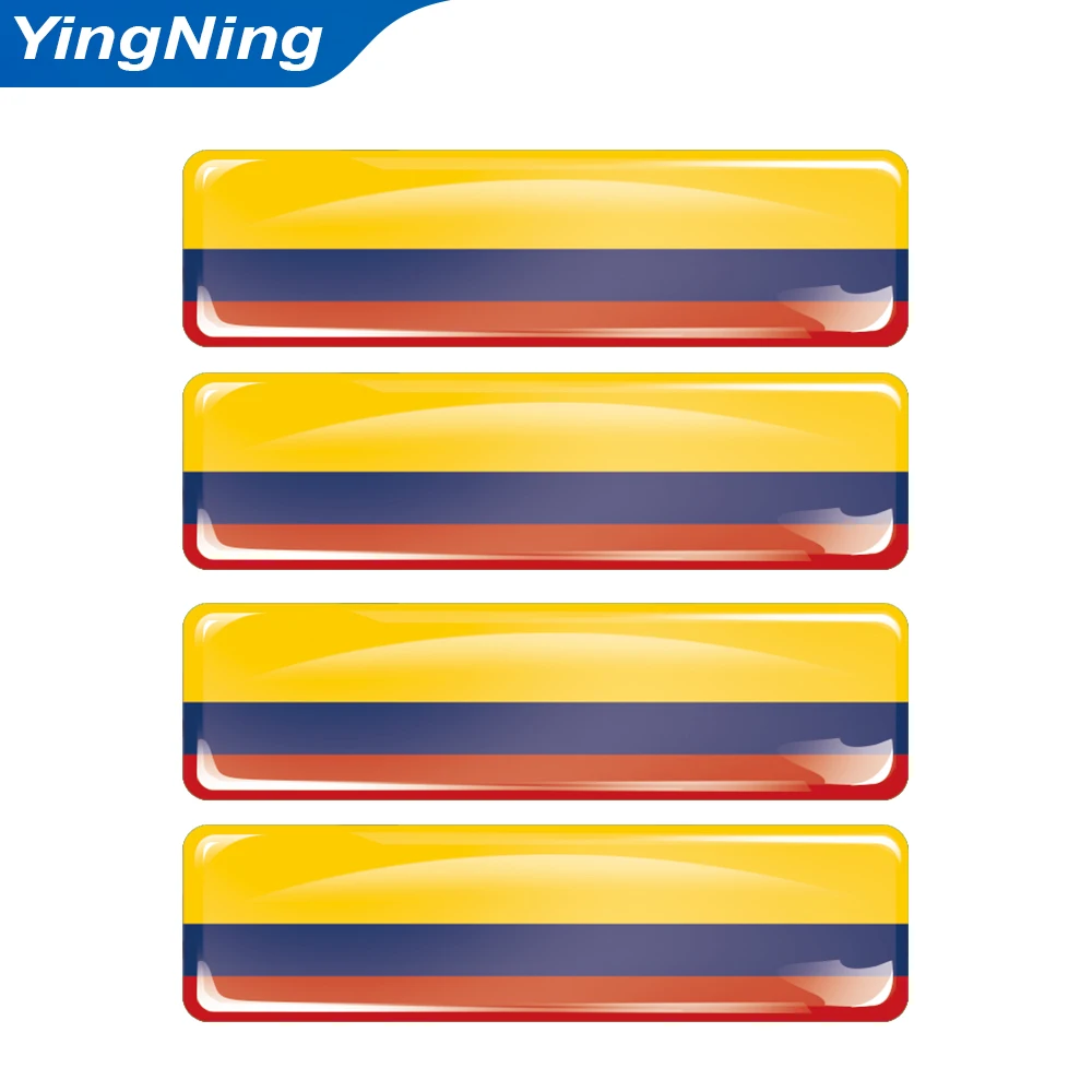 

4PCS Colombia Flag Sticker 3D Domed Decals Colombian National Colors DIY Car Styling Accessories for Renault Chevrolet Toyota