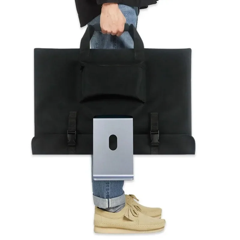 Estojo de transporte para viagem, tela de 24 espaços, monitor de computador, proteção para acessórios de mesa imac, bolsa de transporte de tela, armazenamento ba