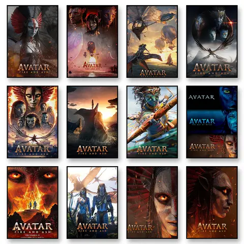 Disney Avatar Fire and Ash Poster Canvas Wall Art Print Mural Sci-Fi Movie Decorative Painting for Home Room Decor Gift Unframed