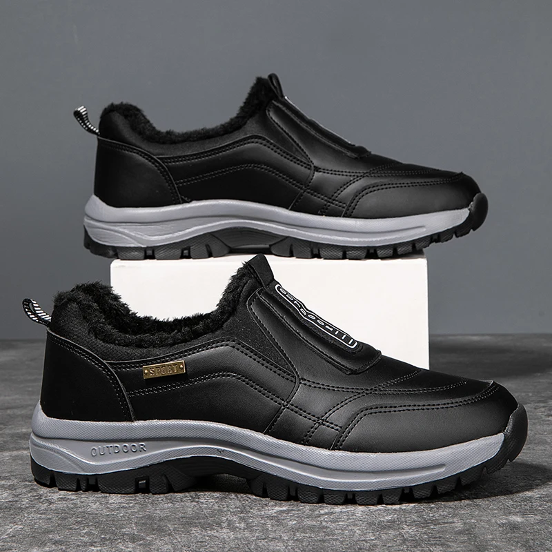 Winter Plus Samt-Sneaker für Herren, große Größen 49 50, rutschfeste Outdoor-Freizeitsportschuhe, bequeme, leichte Herren-Wanderschuhe – Detail 19