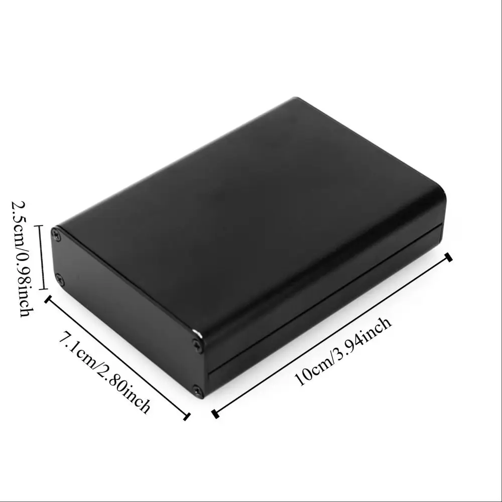 Waterproof Aluminum Instrument Box PCB Black Power Junction Box Amplifier Housing Outdoor Electronic Project Case Industry